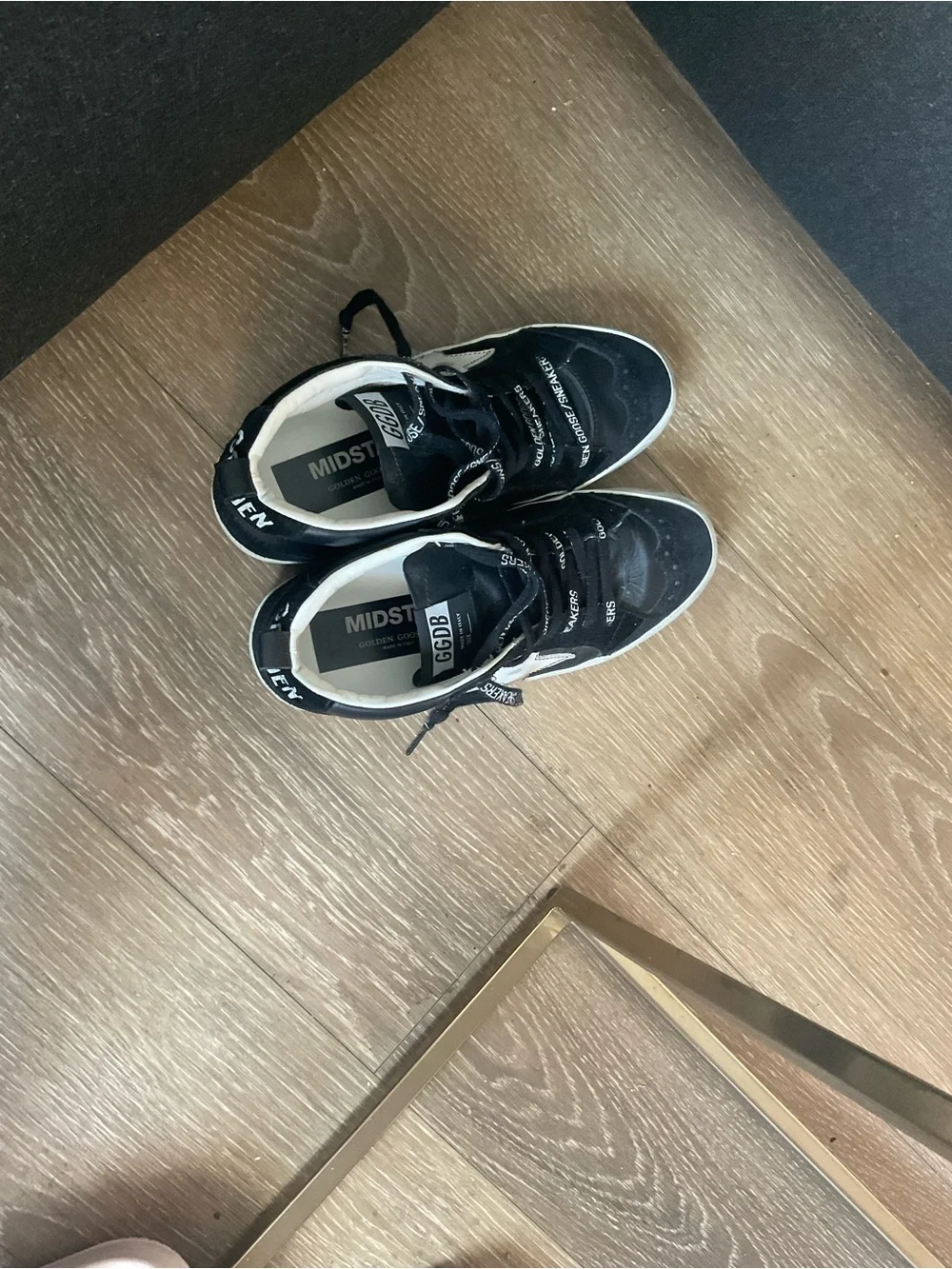 Golden Goose Kids Black and White Low-Top Sneakers
